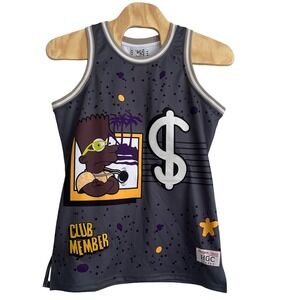 Headgear Classics TOSA Basketball Jersey Mens XL Grey New Bart Simpson Graphic